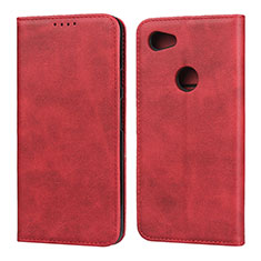 Leather Case Stands Flip Cover Holder for Google Pixel 3a XL Red
