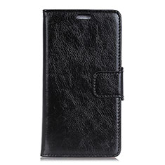 Leather Case Stands Flip Cover Holder for HTC Desire 12S Black