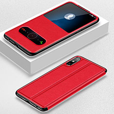 Leather Case Stands Flip Cover Holder for Huawei Enjoy 10e Red