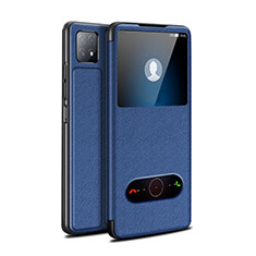 Leather Case Stands Flip Cover Holder for Huawei Enjoy 20 5G Blue