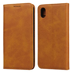Leather Case Stands Flip Cover Holder for Huawei Enjoy 8S Orange