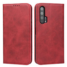 Leather Case Stands Flip Cover Holder for Huawei Honor 20 Pro Red