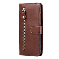Leather Case Stands Flip Cover Holder for Huawei Honor 9A Brown