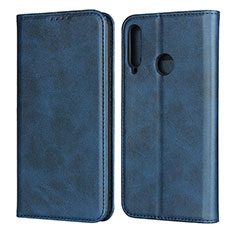 Leather Case Stands Flip Cover Holder for Huawei Honor 9C Blue