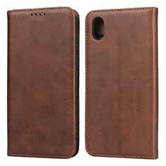 Leather Case Stands Flip Cover Holder for Huawei Honor Play 8 Brown