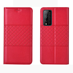 Leather Case Stands Flip Cover Holder for Huawei Honor Play4T Pro Red