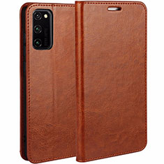 Leather Case Stands Flip Cover Holder for Huawei Honor V30 5G Orange