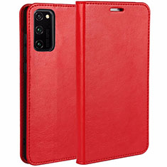 Leather Case Stands Flip Cover Holder for Huawei Honor V30 5G Red
