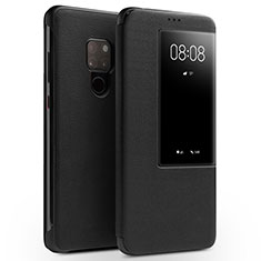 Leather Case Stands Flip Cover Holder for Huawei Mate 20 Black