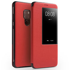 Leather Case Stands Flip Cover Holder for Huawei Mate 20 Red