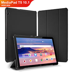 Leather Case Stands Flip Cover Holder for Huawei MediaPad T5 10.1 AGS2-W09 Black