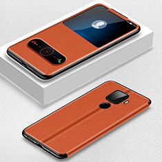 Leather Case Stands Flip Cover Holder for Huawei Nova 5i Pro Orange