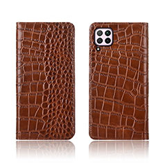 Leather Case Stands Flip Cover Holder for Huawei Nova 6 SE Orange