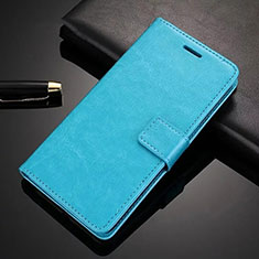 Leather Case Stands Flip Cover Holder for Huawei Nova 6 Sky Blue