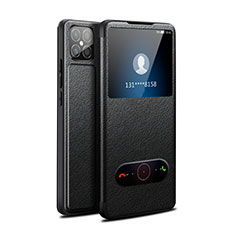 Leather Case Stands Flip Cover Holder for Huawei Nova 8 SE 5G Black