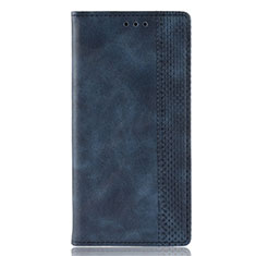 Leather Case Stands Flip Cover Holder for Huawei P Smart (2020) Blue