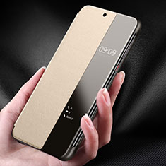 Leather Case Stands Flip Cover Holder for Huawei P20 Pro Gold