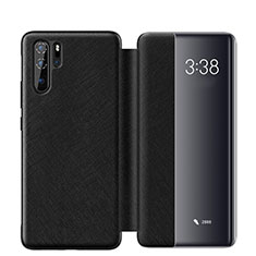 Leather Case Stands Flip Cover Holder for Huawei P30 Pro Black