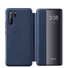 Leather Case Stands Flip Cover Holder for Huawei P30 Pro Blue