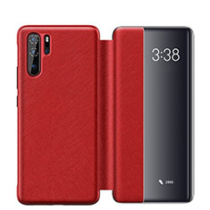 Leather Case Stands Flip Cover Holder for Huawei P30 Pro New Edition Red