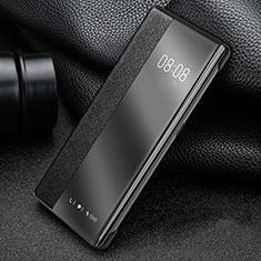 Leather Case Stands Flip Cover Holder for Huawei P40 Black