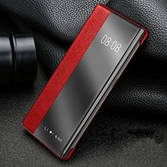 Leather Case Stands Flip Cover Holder for Huawei P40 Red