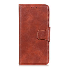 Leather Case Stands Flip Cover Holder for Huawei Y5p Brown