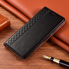 Leather Case Stands Flip Cover Holder for LG K22 Black