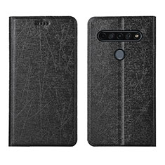 Leather Case Stands Flip Cover Holder for LG K51S Black