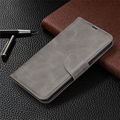 Leather Case Stands Flip Cover Holder for LG K61 Gray
