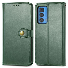 Leather Case Stands Flip Cover Holder for Motorola Moto Edge 20 Pro 5G Green
