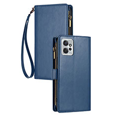 Leather Case Stands Flip Cover Holder for Motorola Moto G Power 5G (2023) Blue