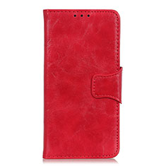 Leather Case Stands Flip Cover Holder for Motorola Moto One Fusion Red