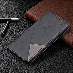 Leather Case Stands Flip Cover Holder for Nokia 3.4 Black