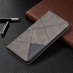 Leather Case Stands Flip Cover Holder for Nokia 3.4 Gray