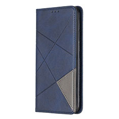 Leather Case Stands Flip Cover Holder for Nokia 5.3 Blue