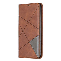 Leather Case Stands Flip Cover Holder for Nokia 5.3 Brown