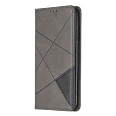 Leather Case Stands Flip Cover Holder for Nokia 5.3 Gray