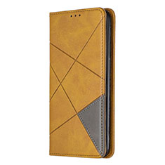 Leather Case Stands Flip Cover Holder for Nokia 5.3 Yellow