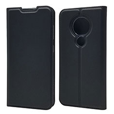 Leather Case Stands Flip Cover Holder for Nokia 7.2 Black
