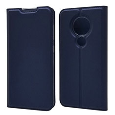 Leather Case Stands Flip Cover Holder for Nokia 7.2 Blue