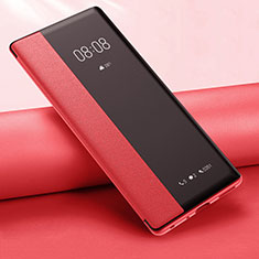 Leather Case Stands Flip Cover Holder for OnePlus 12 5G Red
