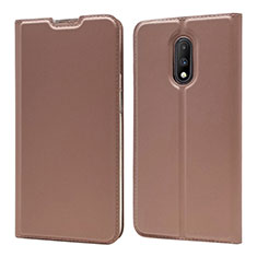 Leather Case Stands Flip Cover Holder for OnePlus 7 Rose Gold