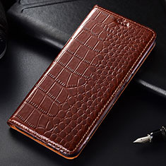 Leather Case Stands Flip Cover Holder for OnePlus 7T Pro 5G Brown