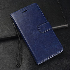 Leather Case Stands Flip Cover Holder for Oppo A11X Blue