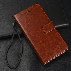 Leather Case Stands Flip Cover Holder for Oppo A11X Brown