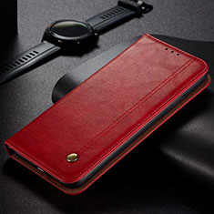 Leather Case Stands Flip Cover Holder for Oppo A12 Red