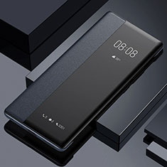Leather Case Stands Flip Cover Holder for Oppo A77 5G Black