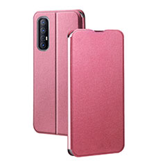 Leather Case Stands Flip Cover Holder for Oppo Find X2 Neo Pink