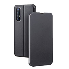 Leather Case Stands Flip Cover Holder for Oppo Reno3 Pro Black